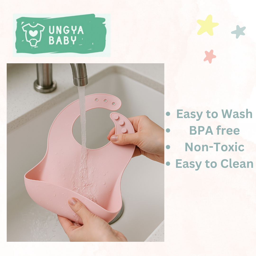 Silicone Bib for Babies for Feeding & Weaning Babies & Toddlers, Waterproof, (pack of 1)