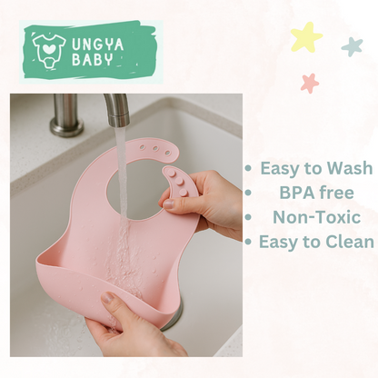 Silicone Bib for Babies for Feeding & Weaning Babies & Toddlers, Waterproof, (pack of 1)