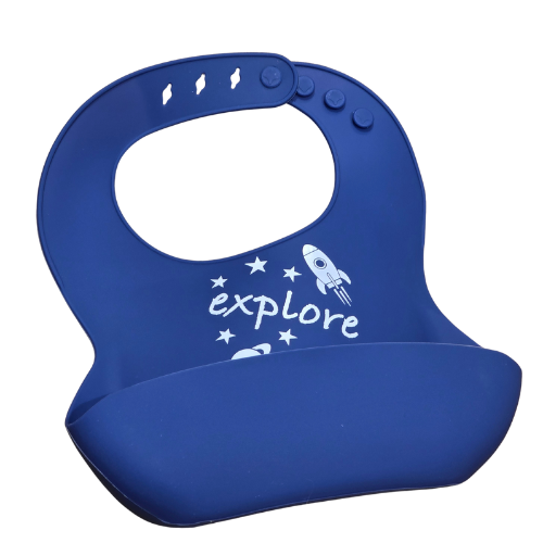 Silicone Bib for Babies for Feeding & Weaning Babies & Toddlers, Waterproof, (pack of 1)