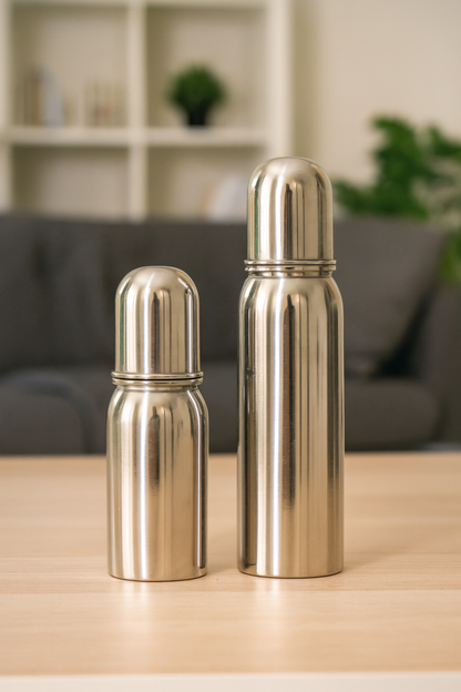 Anti-colic steel feeding baby bottles | Premium stainless steel