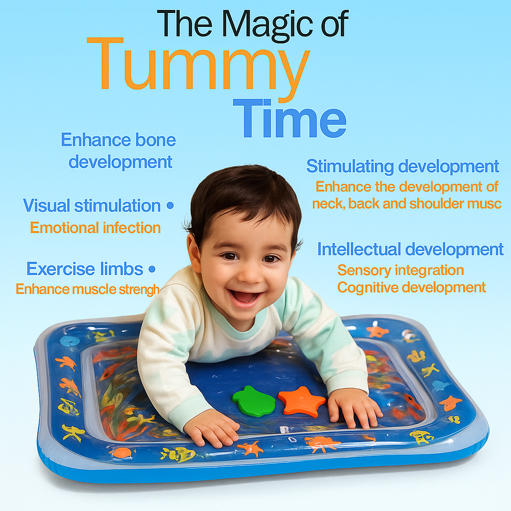 Tummy Time Water Playmat for Babies | Sensory Play for Newborns - 12 Months | Pack of 1 (Multicolor)