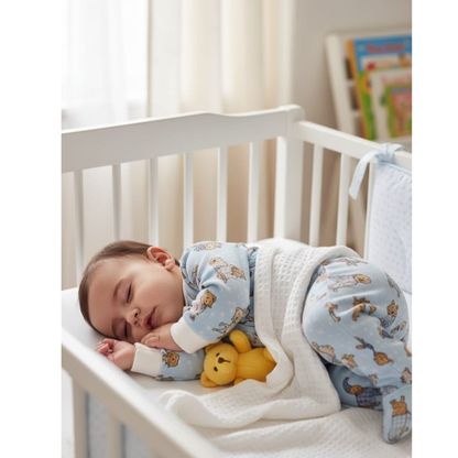 The Dreamy Woof Doggo Themed Sleepsuits - Puppy print Baby sleepsuit & Pawsome White Baby Romper