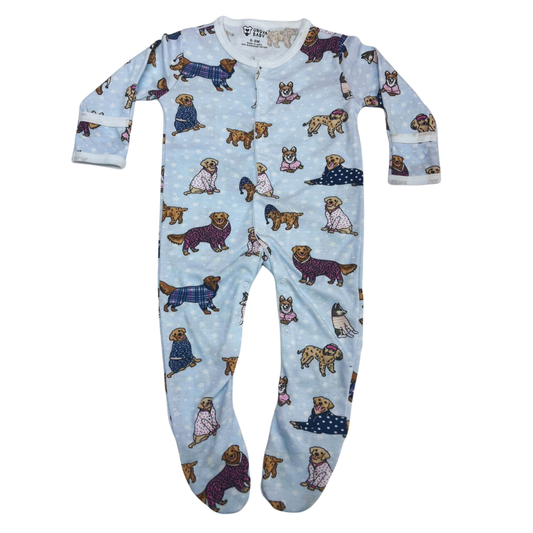 The Dreamy Woof Doggo Themed Sleepsuits - Puppy print Baby sleepsuit & Pawsome White Baby Romper