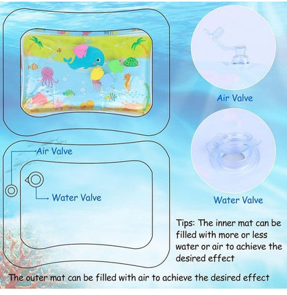 Tummy Time Water Playmat for Babies | Sensory Play for Newborns - 12 Months | Pack of 1 (Multicolor)