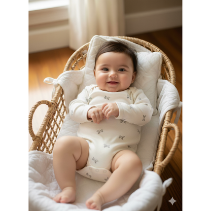 Dino & Fun, Gift Pack of 3 Full Sleeves Baby Romper Onesies (Newborn -12 months)