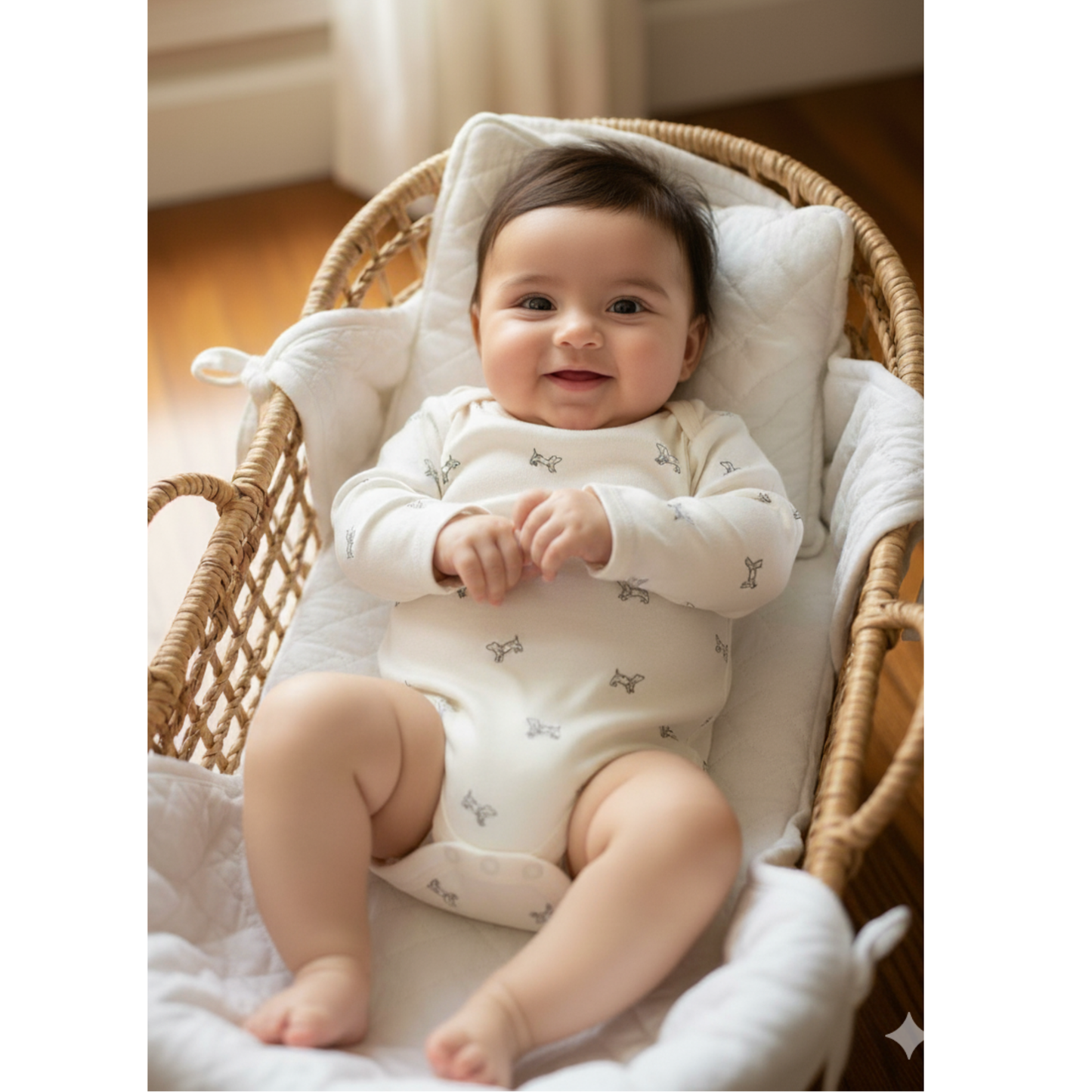 Sweet as a Cupcake & Puppy love, Pack of 3 Full Sleeves Onesie for Baby Girls (Newborn-12 months)