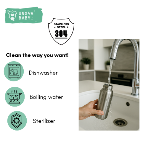 Anti-colic steel feeding baby bottles | Premium stainless steel